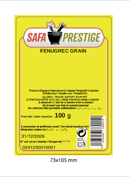 SAFA PRESTIGE fenugrec grain 100g