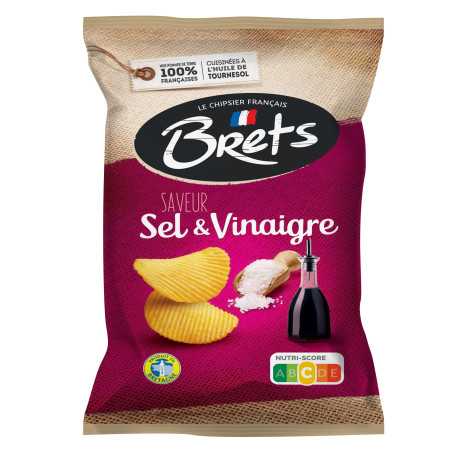 CHIPS SAVEUR SEL ET VINAIGRE-125g-Brets