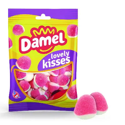 DAMEL - Bisous Fraise Sachet 80grx halal boite 12 pièces