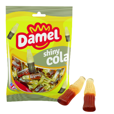 DAMEL - Bouteille Cola Lisse Sachet 80gr halal boite 12 pièces