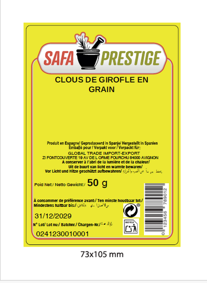 SAFA PRESTIGE clou de girofle en grain 100g