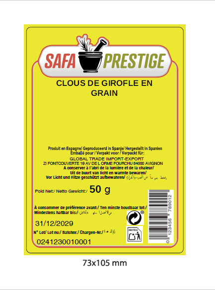 SAFA PRESTIGE colorant alimentaire 100g