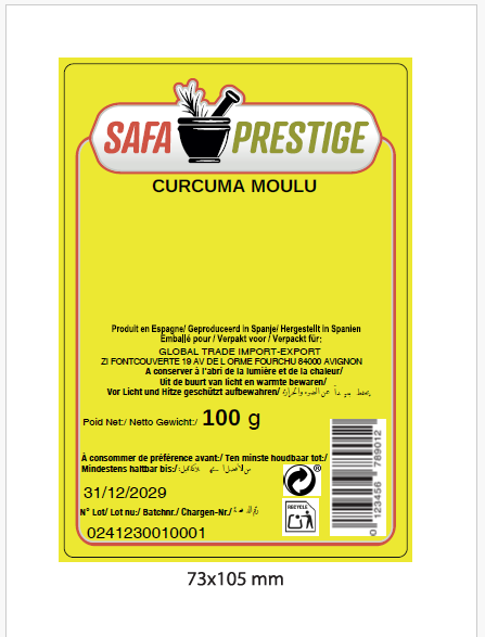 SAFA PRESTIGE curcuma 100g