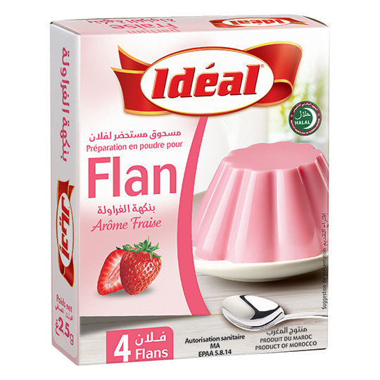 Flan Idéal arôme fraise 2.5g