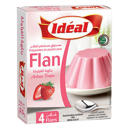 Flan Idéal arôme fraise 2.5g