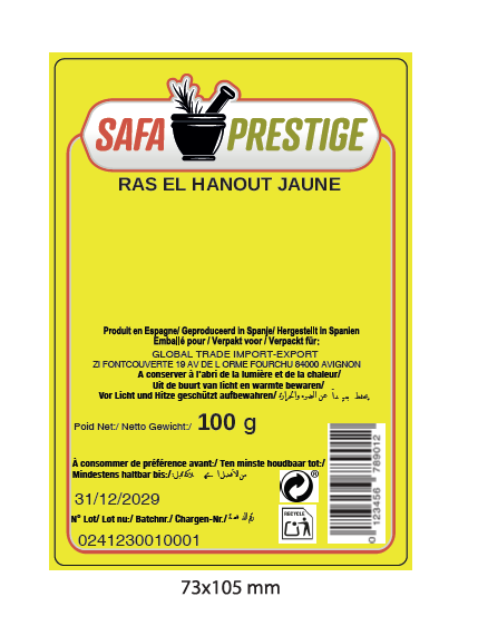 SAFA PRESTIGE ras el hanout jaune 100g