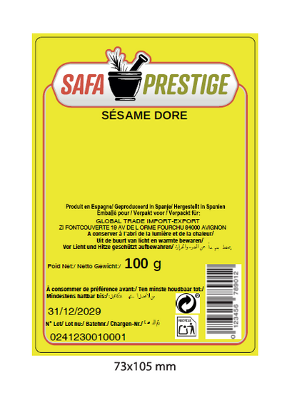 SAFA PRESTIGE sésame dore 100g
